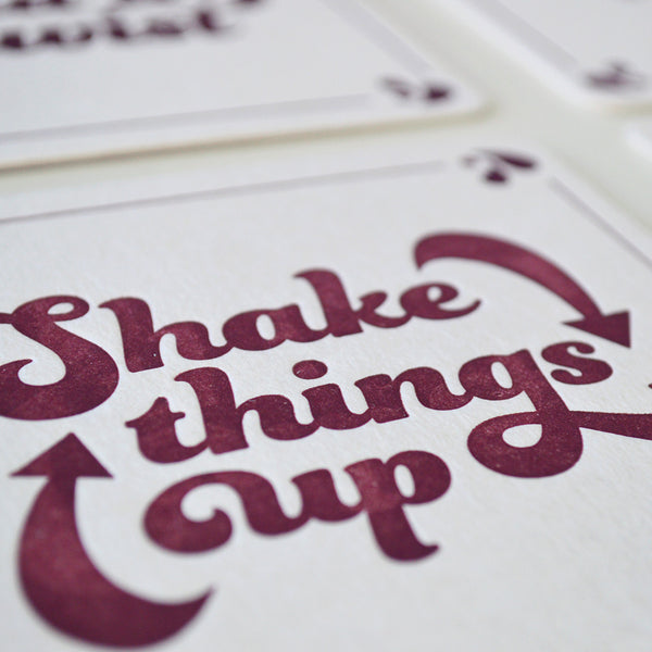 Letterpress Cocktail Coasters