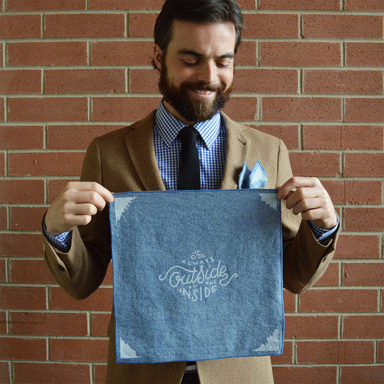 Outside/Inside Pocket Square