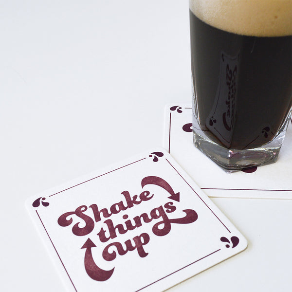 Letterpress Cocktail Coasters