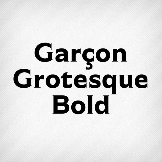 Garçon Grotesque