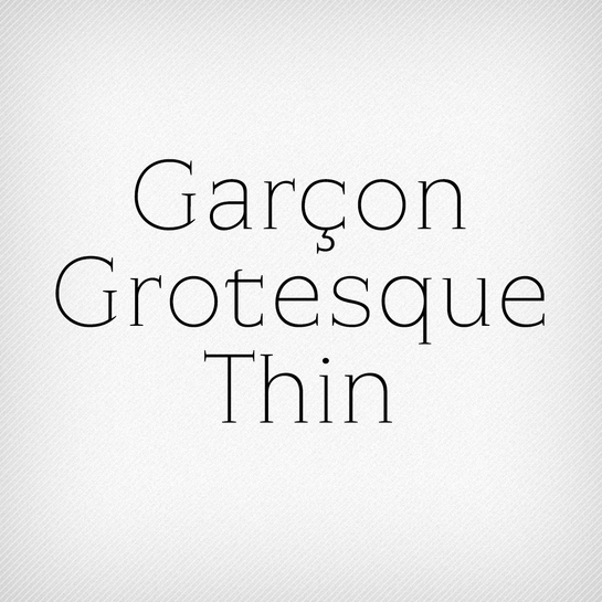 Garçon Grotesque