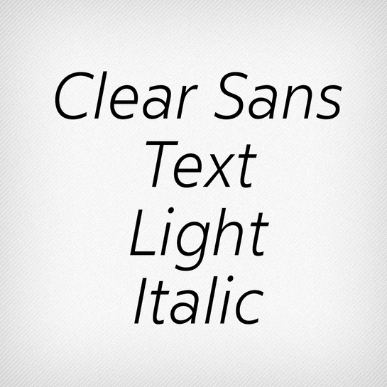 Clear Sans Text