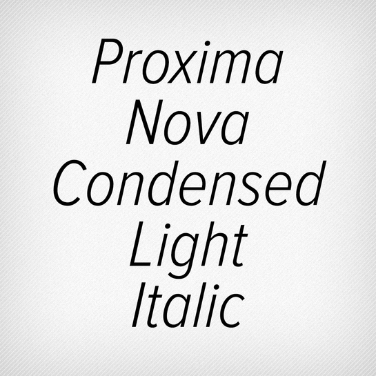 Proxima Nova Condensed