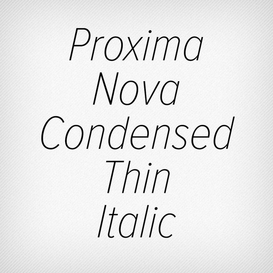 Proxima Nova Condensed