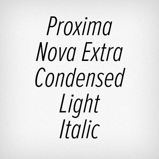 Proxima Extra Condensed – Uppercut